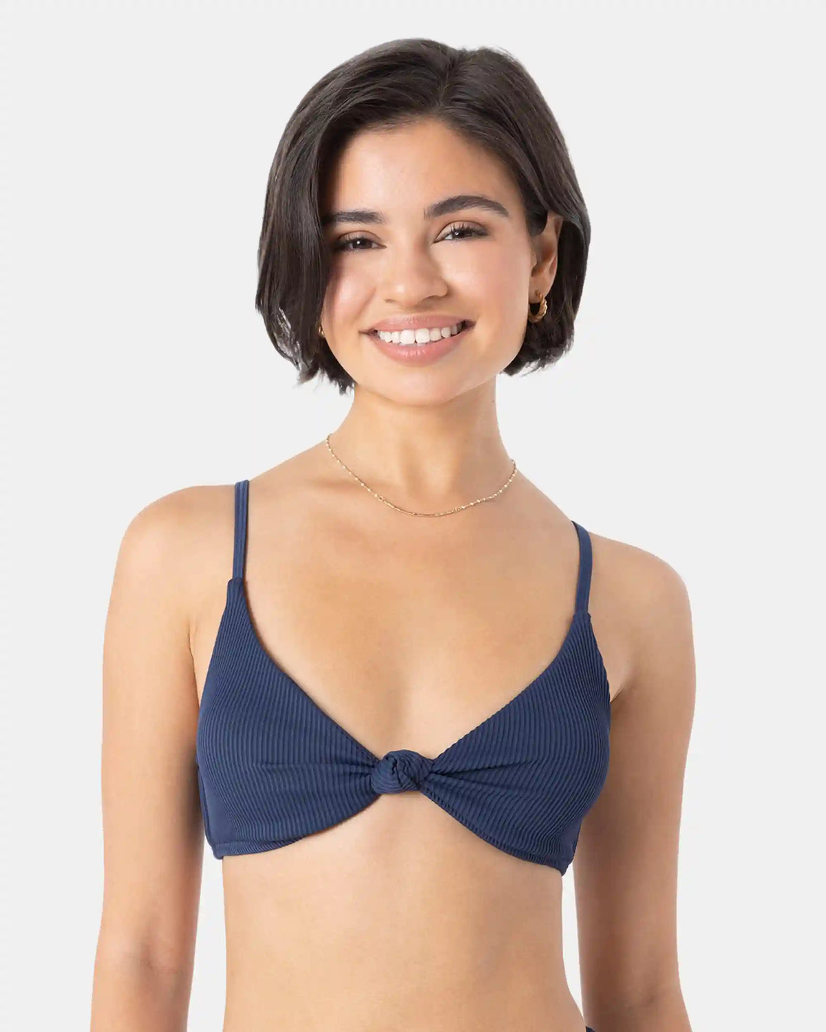 Rib Roxy Love Knot Bralette Bikini Top