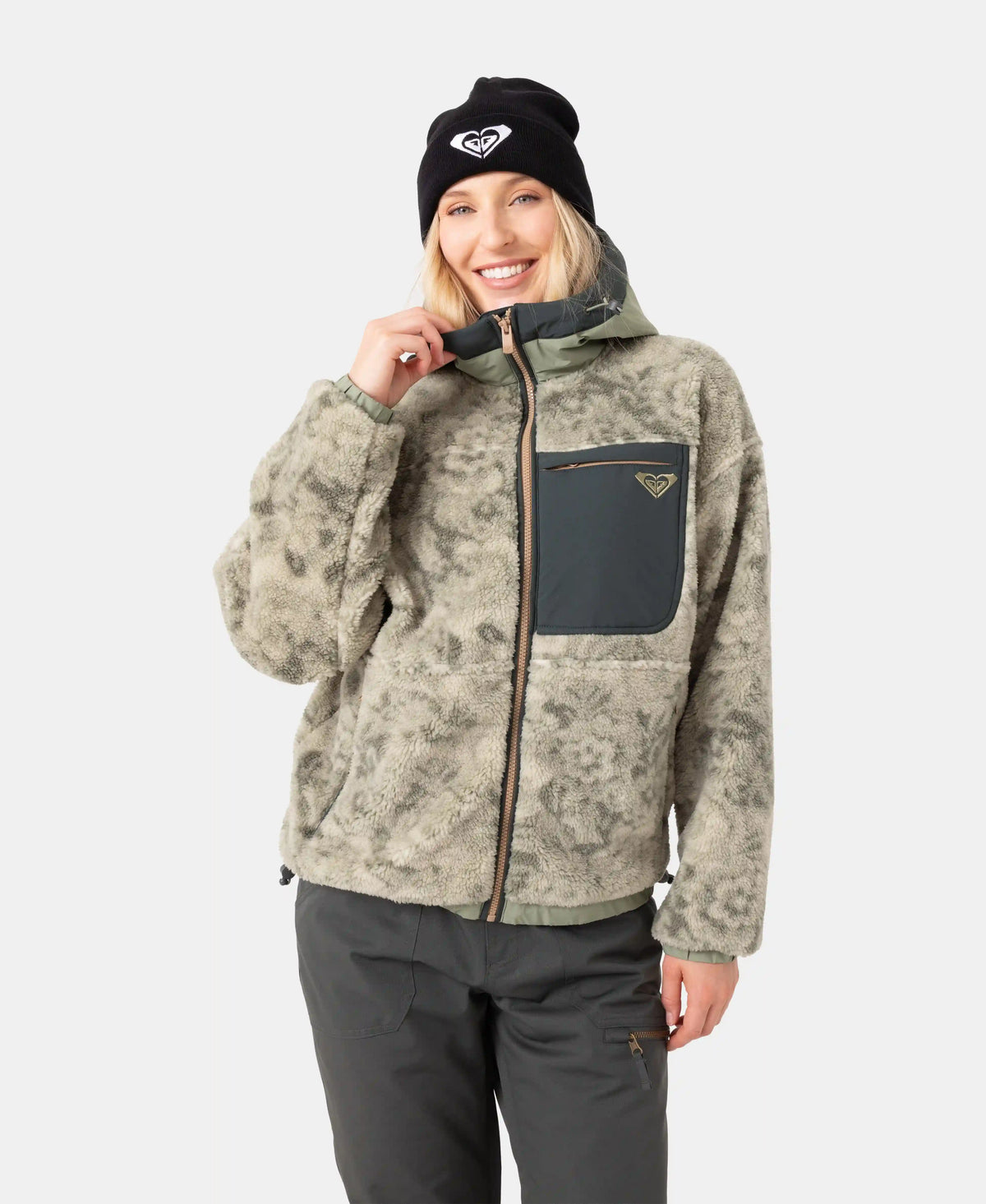 W25 Everest Full Zip Hooded Sherpa