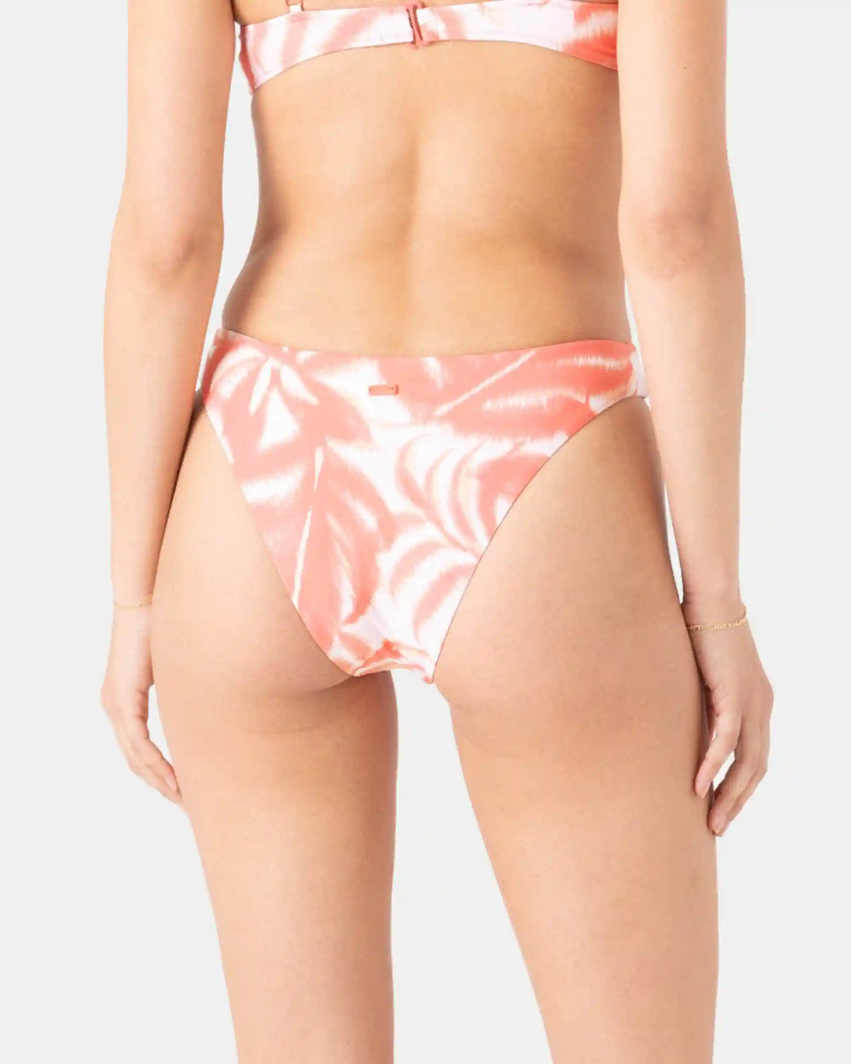 Palm Haze Knotted Scoop Cheeky Bikini Bottom