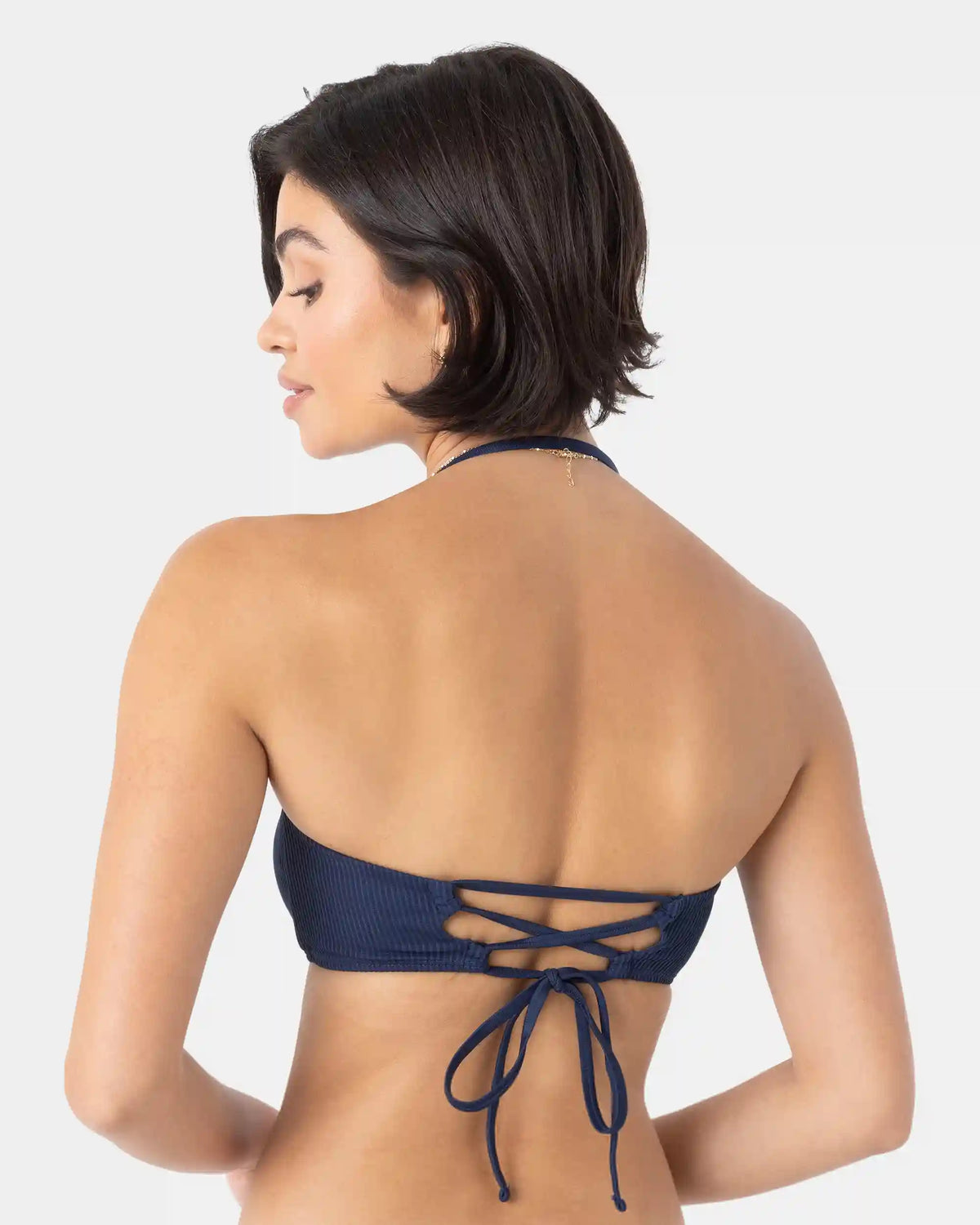 Rib Roxy Love Lace Bandeau Bikini Top