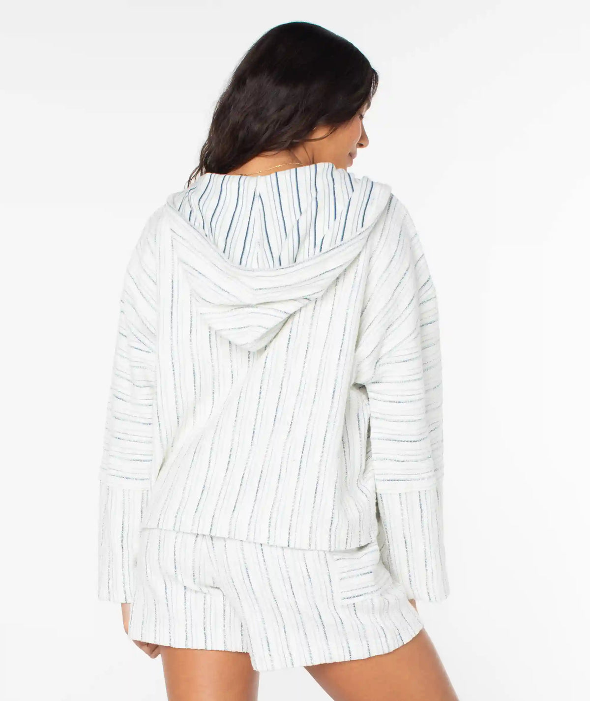 Rich Coast Striped Poncho