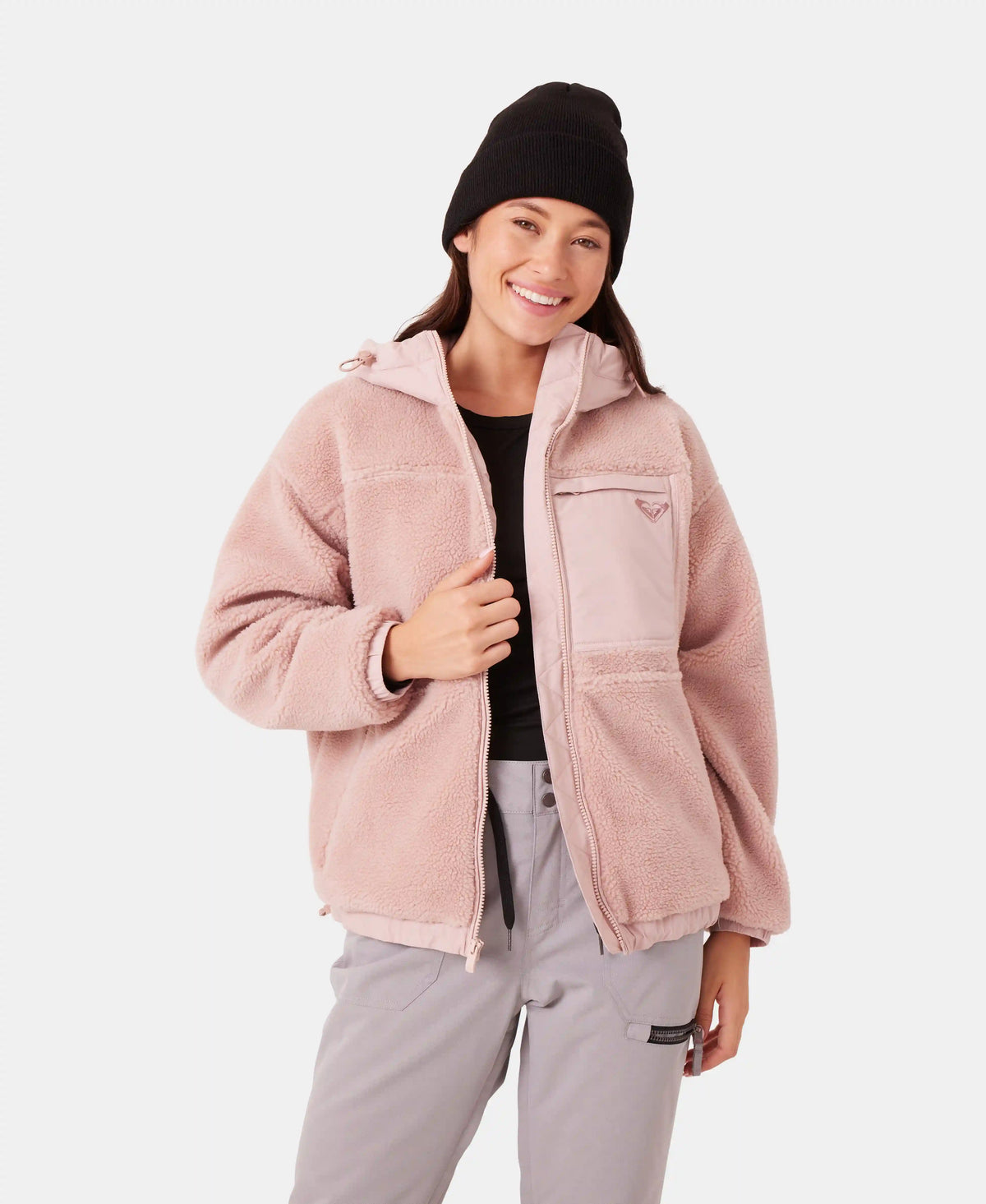 W25 Everest Full Zip Hooded Sherpa