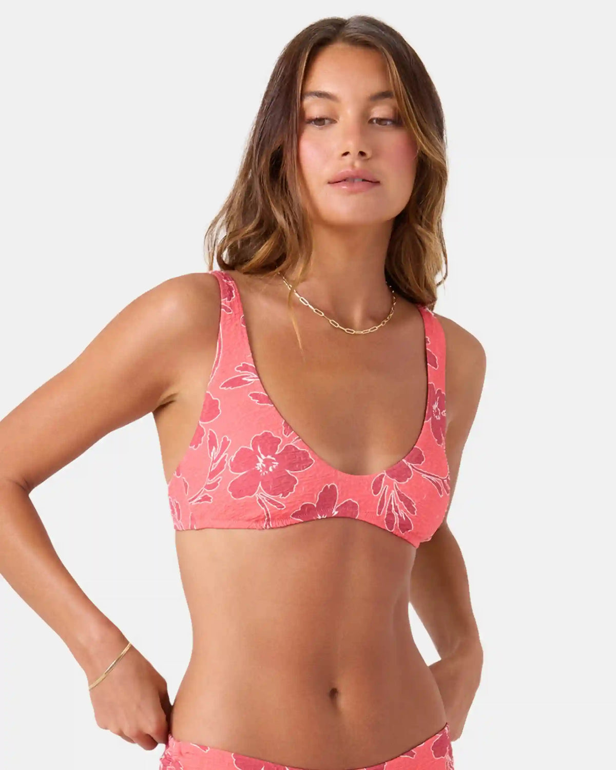 Garden Twirl Scoop Bralette Bikini Top