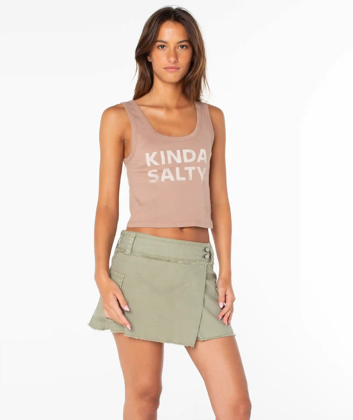 Kinda Salty Scoop Baby Rib Tank Top