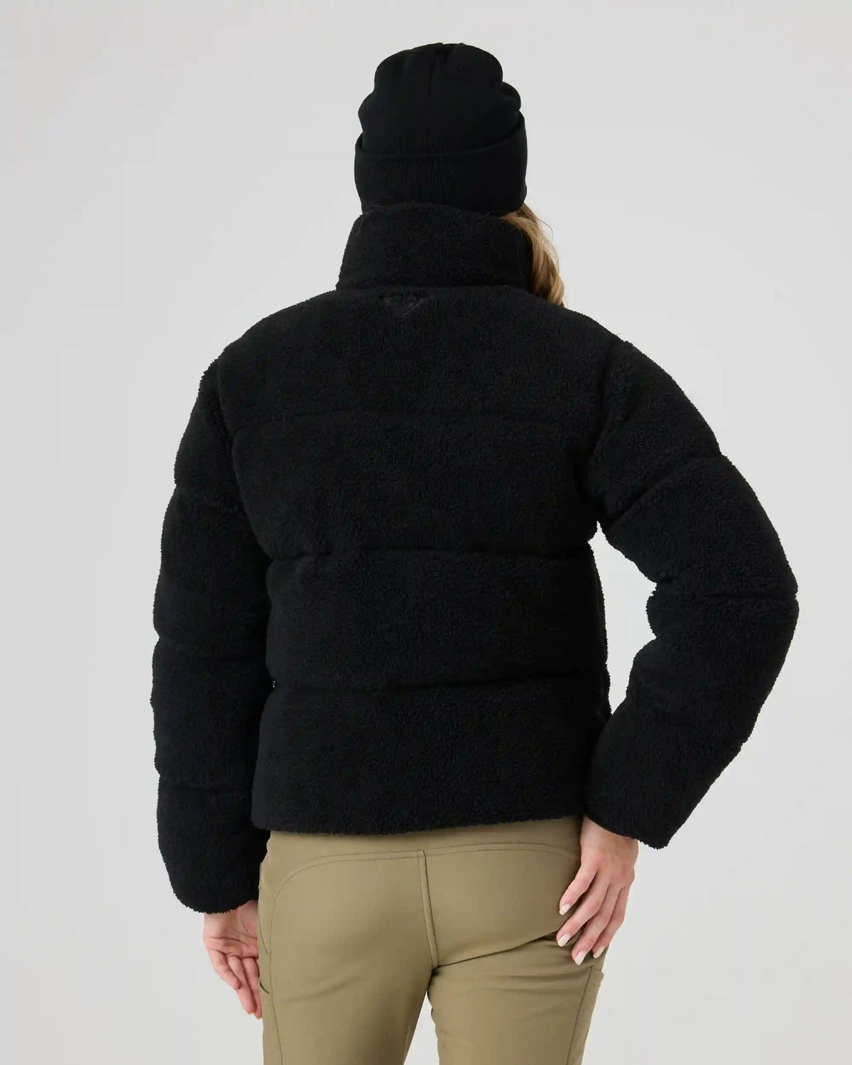 Harper Cropped Sherpa Puffer